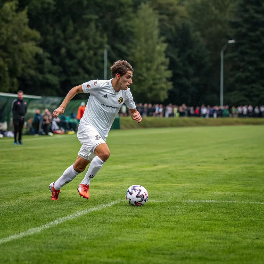 Player Dribbling the Ball